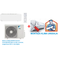 Klima uređaj DAIKIN Sensira FTXC35D/RXC35D 3,5 kW, Inverter, mogućnost  Wi-FI, mat bijela SA MONTAŽOM